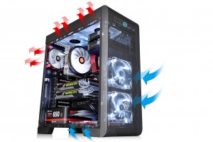 Thermaltake Core V41 delivers outstanding cooling performance as a result of its air cooling unit