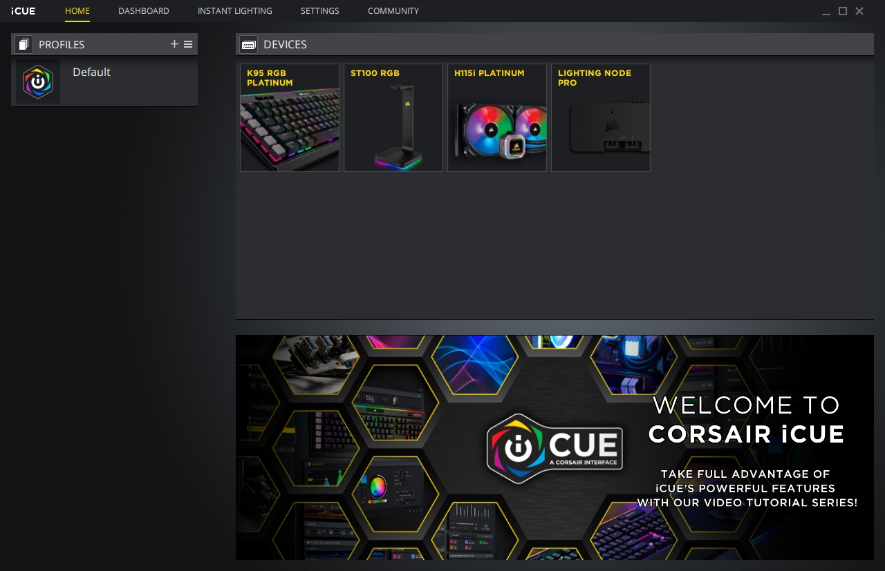 iCUE Dashboard Lighting Node PRO TheOverclocker