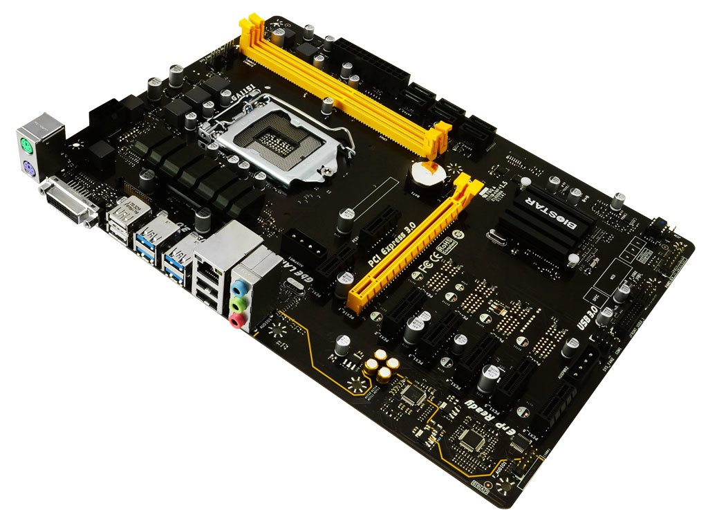 BIOSTAR Introduces the World's First 8-Slot PCI-e Mining 