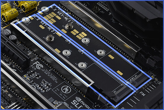 Dual M.2 slots w/ Intel® Optane® Support