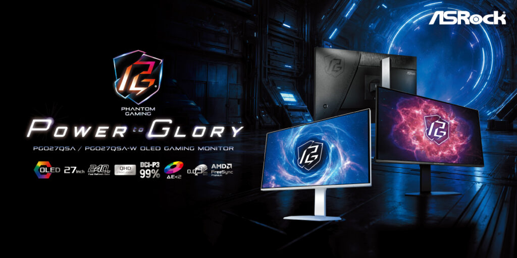 【Press Release】20260724_ASRock Launches Phantom Gaming PGO27QSA Series QD-OLED Gaming Monitors in Black and White_01